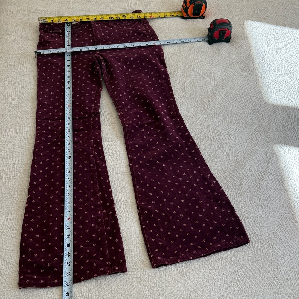 ANTHROPOLOGY Pilcro and the Letterpress Maroon Corduroy Trousers